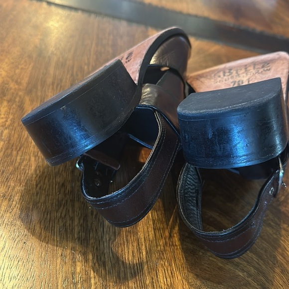 Brite Executive leather open toe shoes size 8 EUC - Picture 5 of 6